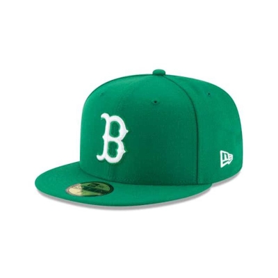 Boston Red Sox Gorra | New Era MLB Basic 59fifty Fitted Cap Mexico - Verdes